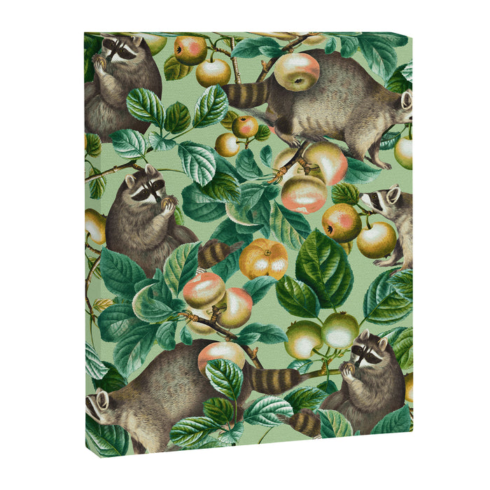 RACCOON AND FRUITS Canvas Print Gallery Image 1