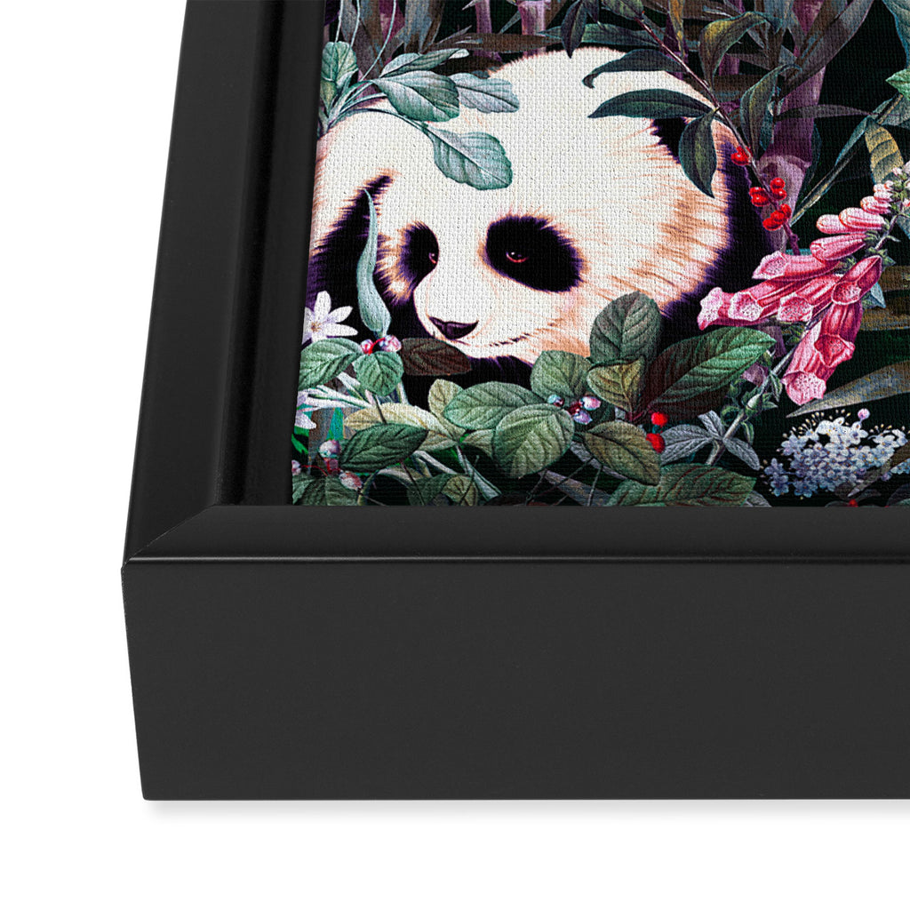 Rainforest Pandas Framed Canvas Print Gallery Image 3