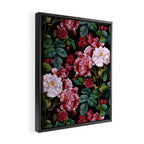 Red Floral Garden Framed Canvas Print Gallery Image 2