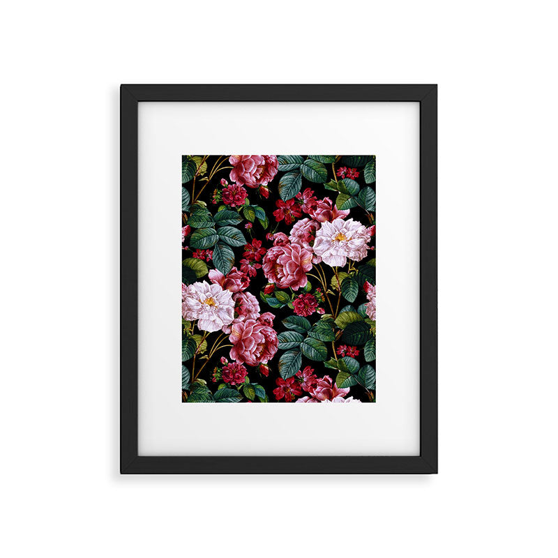 Red Floral Garden Framed Art Print Gallery Image 5