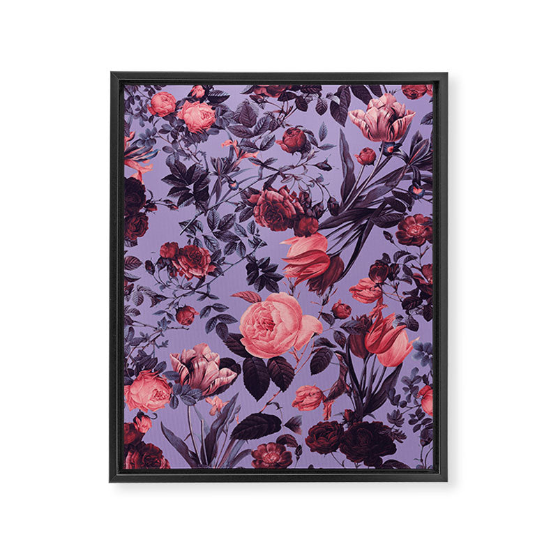 Romantic Floral Pattern Framed Canvas Print Gallery Image 6
