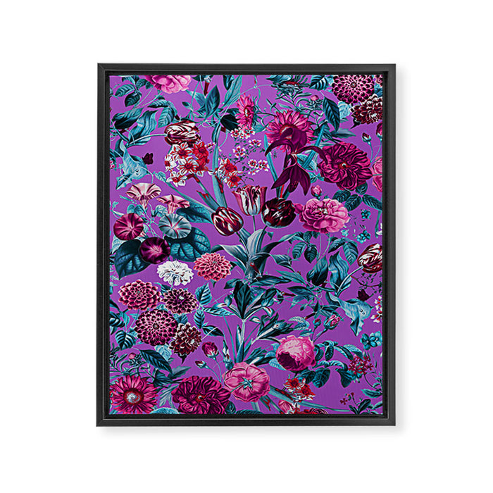 Romantic Floral Pattern Framed Canvas Print Gallery Image 1