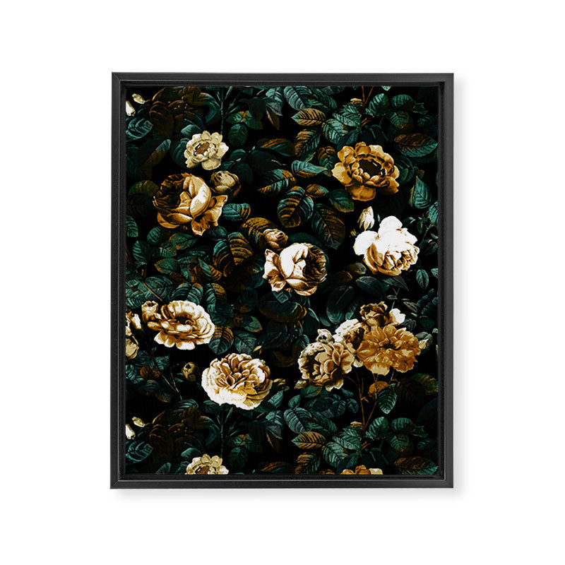 ROSE GARDEN - NIGHT Framed Canvas Print Gallery Image 6