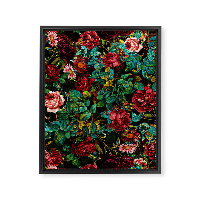 Rose Night Garden Framed Canvas Print Gallery Image 1