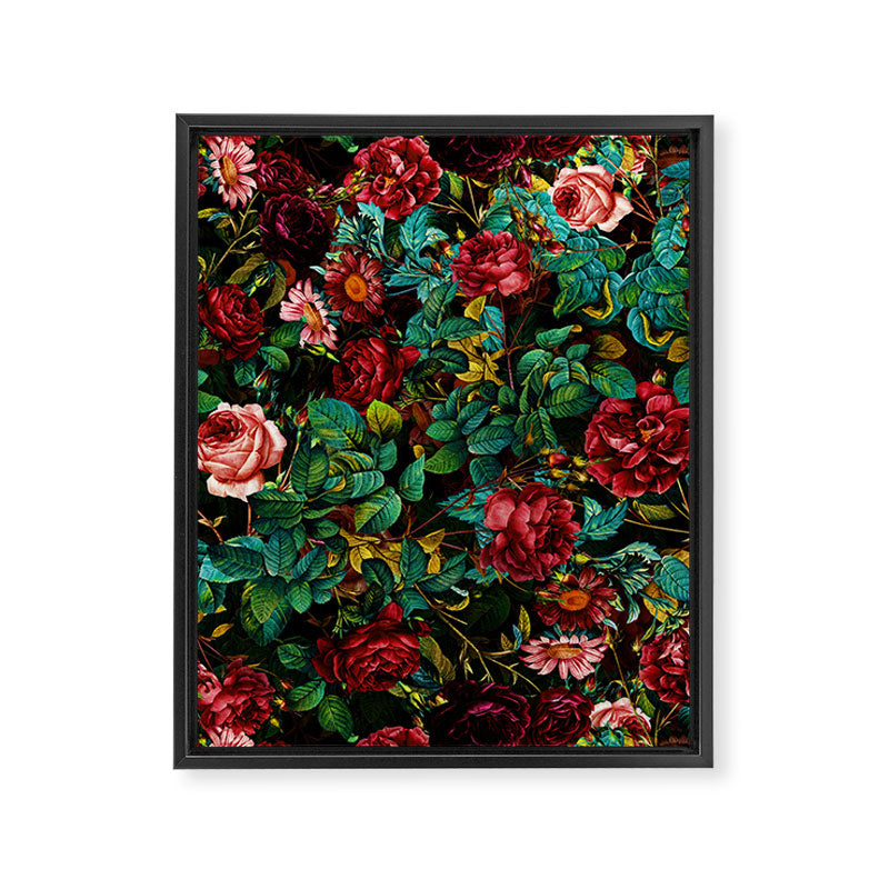 Rose Night Garden Framed Canvas Print Gallery Image 8