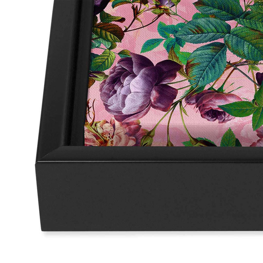 Rose Pink Garden Framed Canvas Print Gallery Image 3