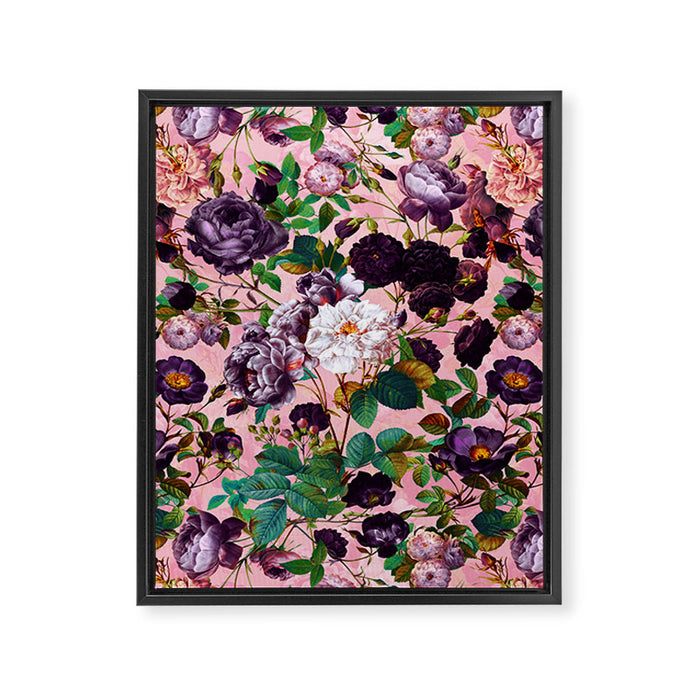 Rose Pink Garden Framed Canvas Print Gallery Image 1