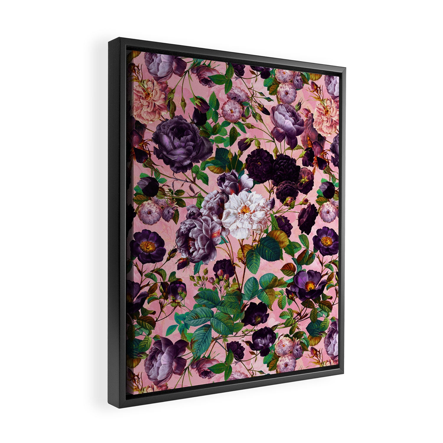 Rose Pink Garden Framed Canvas Print Gallery Image 2