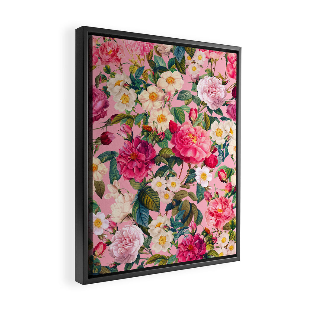 Rose Pink Garden II Framed Canvas Print Gallery Image 2