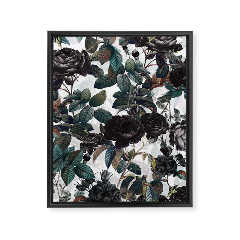 Roses in the Dark Framed Canvas Print Gallery Image 6