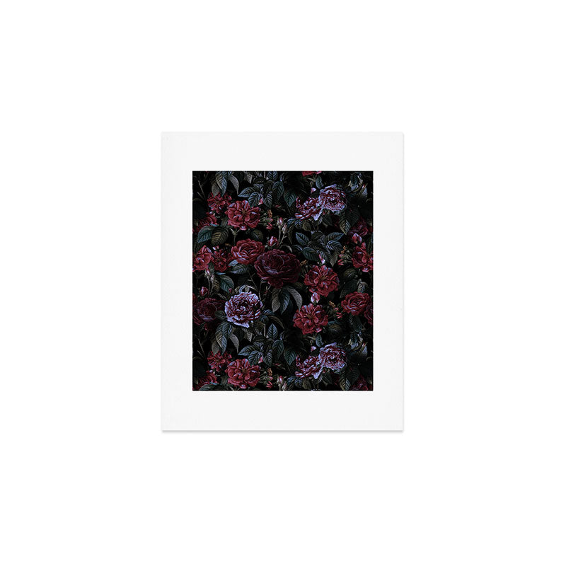 Roses Moon Garden Art Print Gallery Image 1