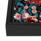 Santa Claus and Floral Pattern Framed Canvas Print Gallery Image 3