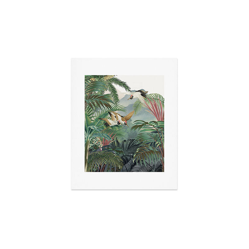 Sarus crane in the forest Art Print Gallery Image 1
