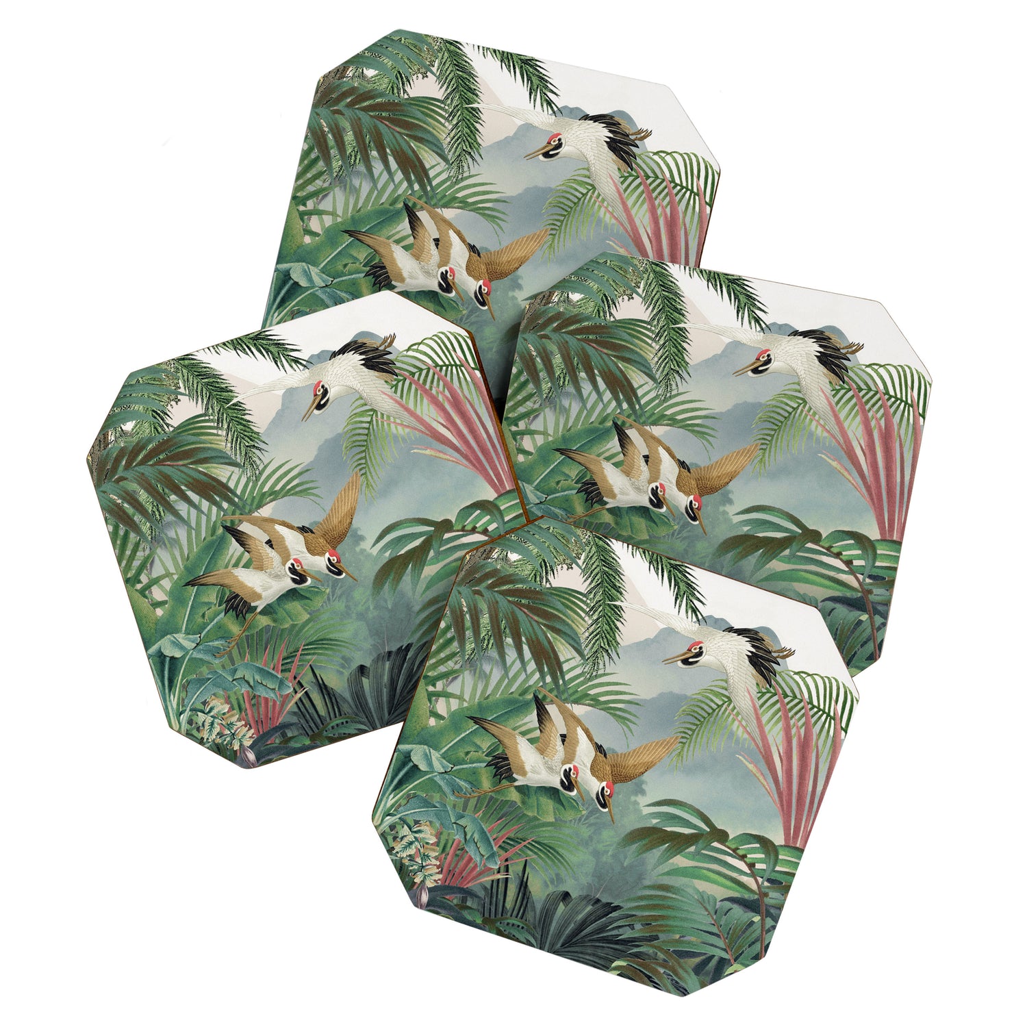 Sarus crane in the forest Coaster Gallery Image 1