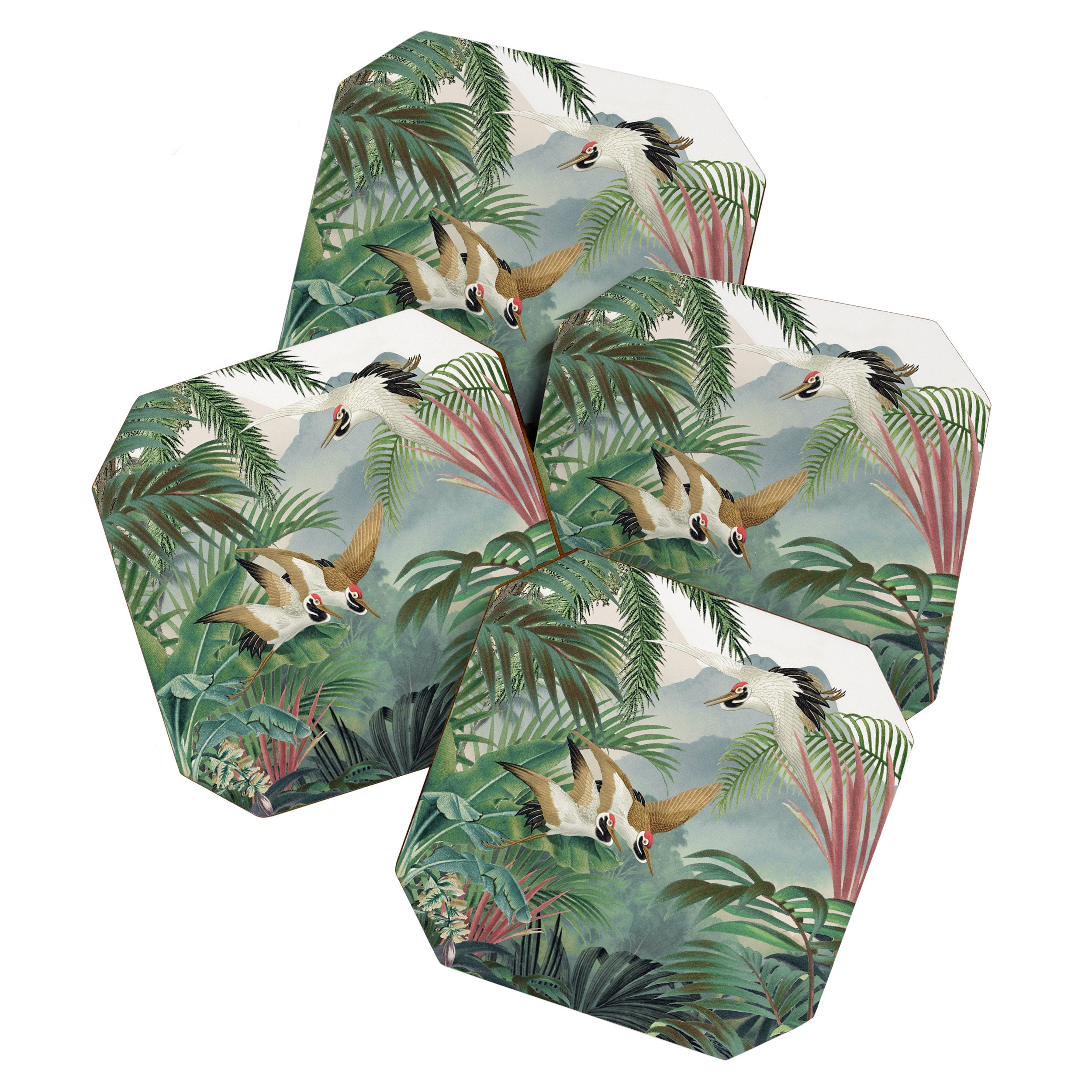 Sarus crane in the forest Coaster Gallery Image 1