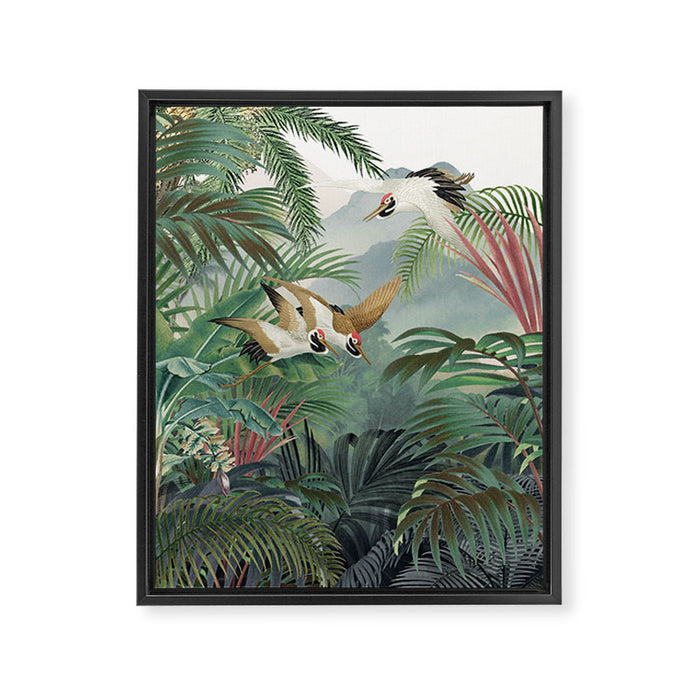 Sarus crane in the forest Framed Canvas Print Gallery Image 1