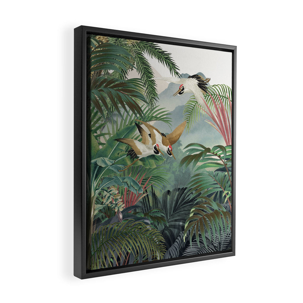 Sarus crane in the forest Framed Canvas Print Gallery Image 2