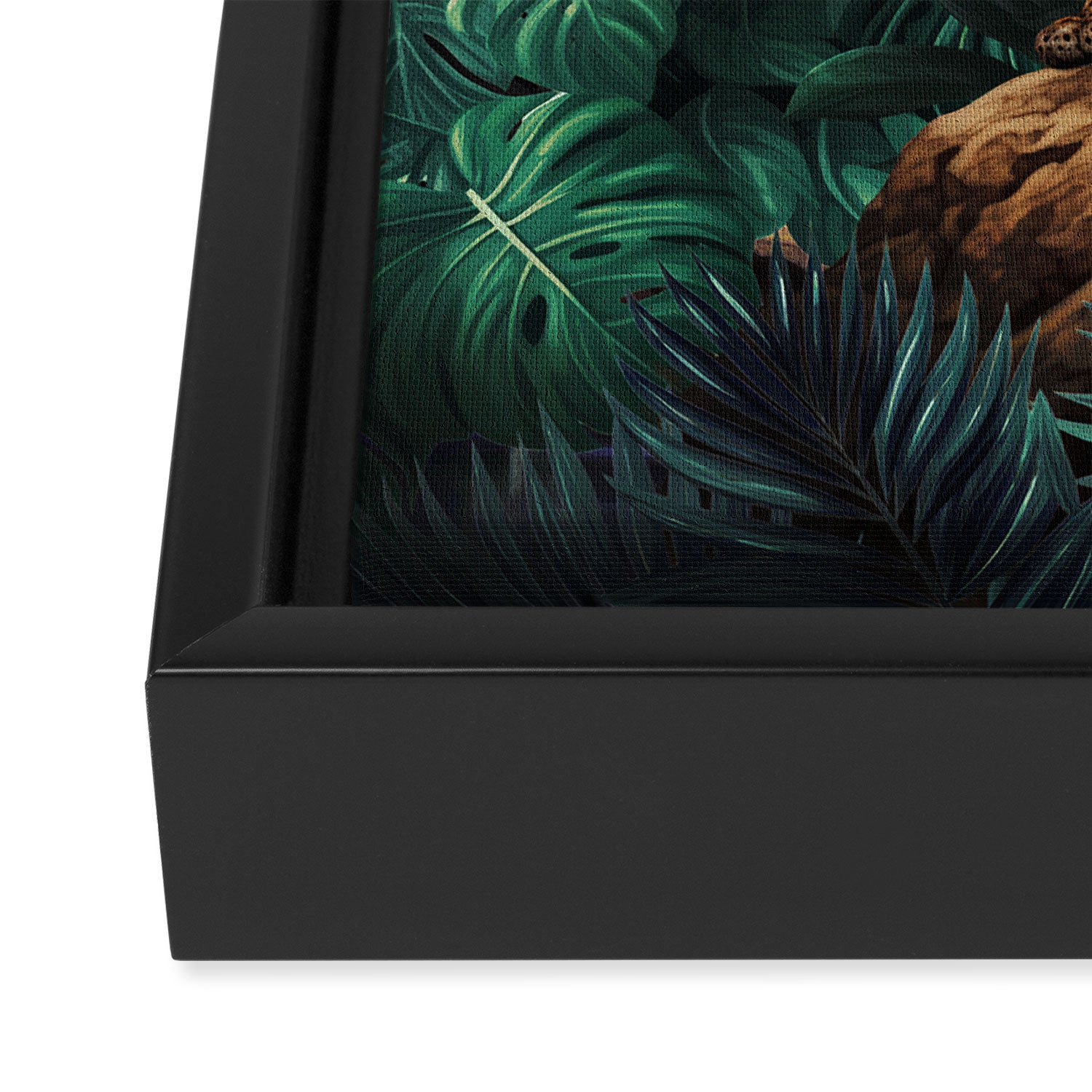 Shadow of the Leopard Framed Canvas Print Gallery Image 3
