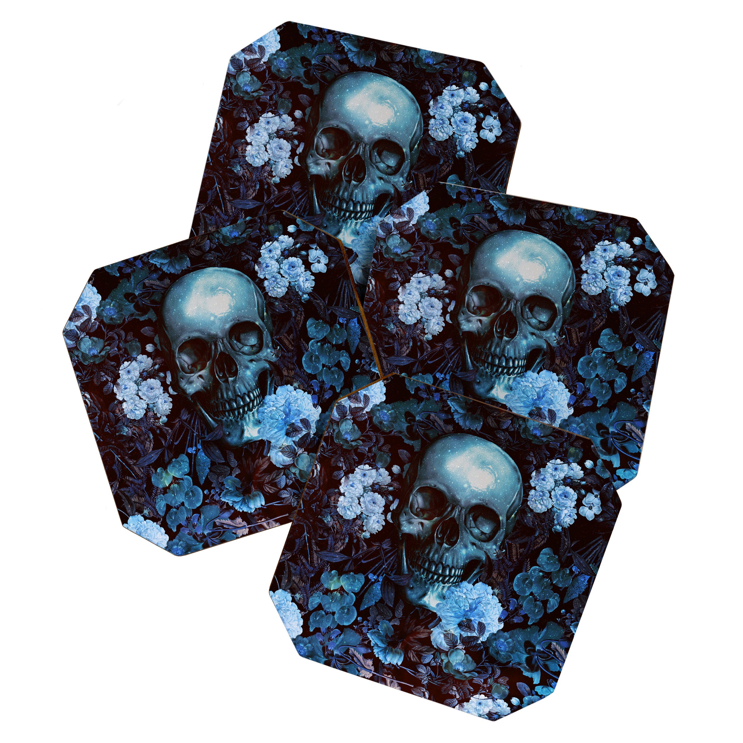 Skull and Flowers Coaster Gallery Image 1