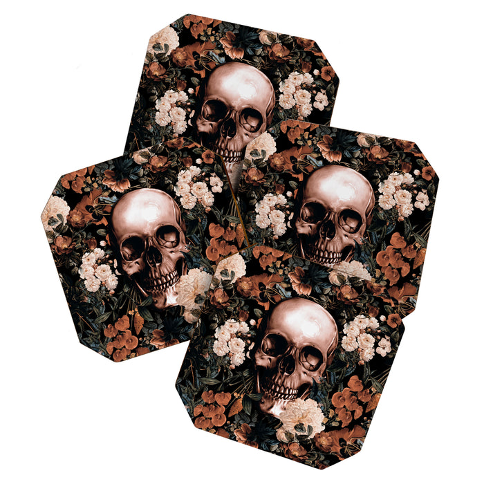 SKULL AND FLOWERS II Coaster Gallery Image 1