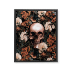 SKULL AND FLOWERS II Framed Canvas Print Gallery Image 6