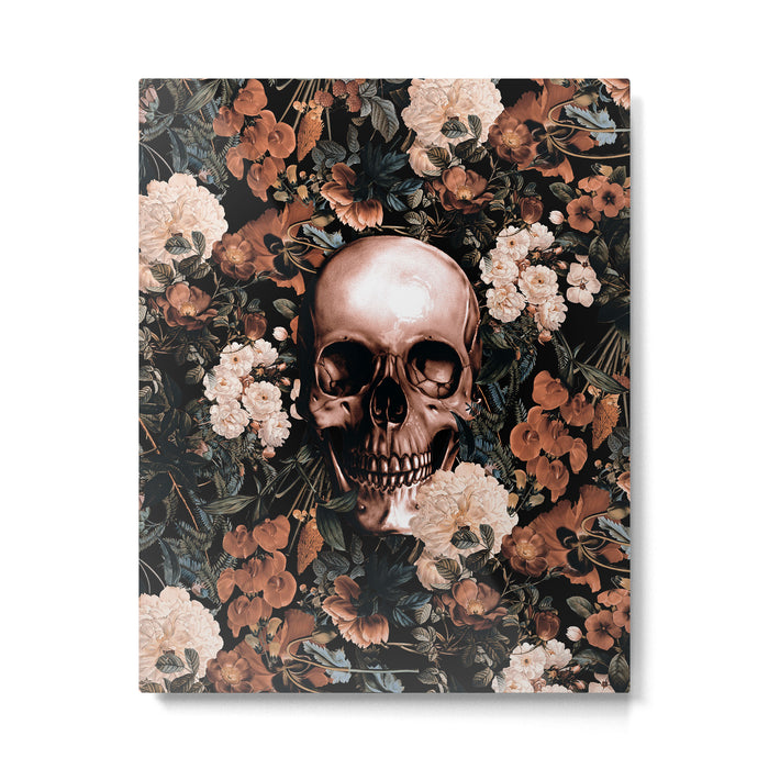SKULL AND FLOWERS II Metal Print Gallery Image 1