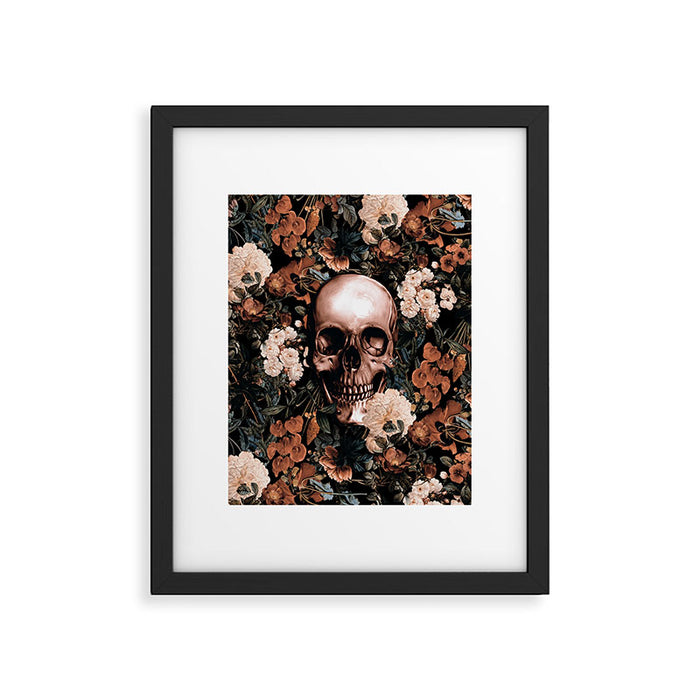 SKULL AND FLOWERS II Framed Art Print Gallery Image 1