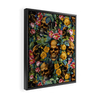 Skull and Flowers Pattern Framed Canvas Print Gallery Image 2