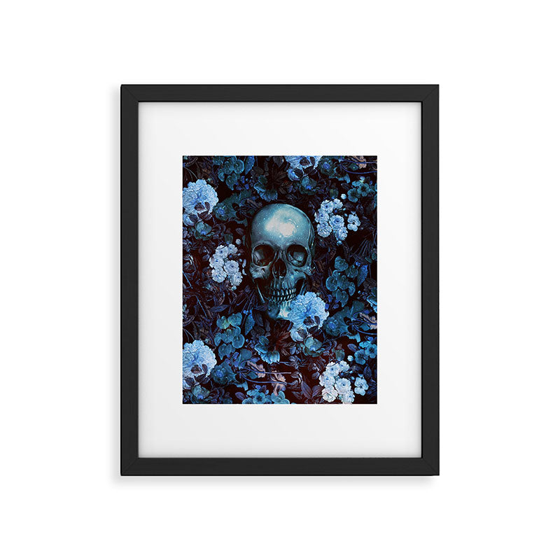 Skull and Flowers Framed Art Print Gallery Image 5