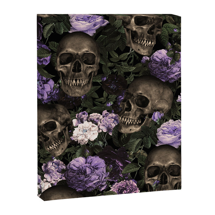 Skull and Rose Garden Canvas Print Gallery Image 1