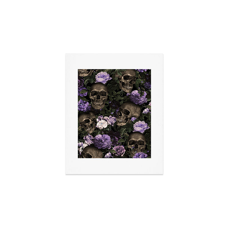 Skull and Rose Garden Art Print Gallery Image 1