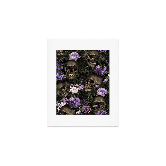 Skull and Rose Garden Art Print Gallery Image 1