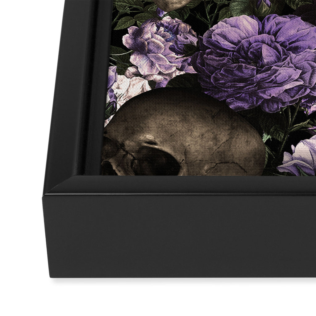 Skull and Rose Garden Framed Canvas Print Gallery Image 3