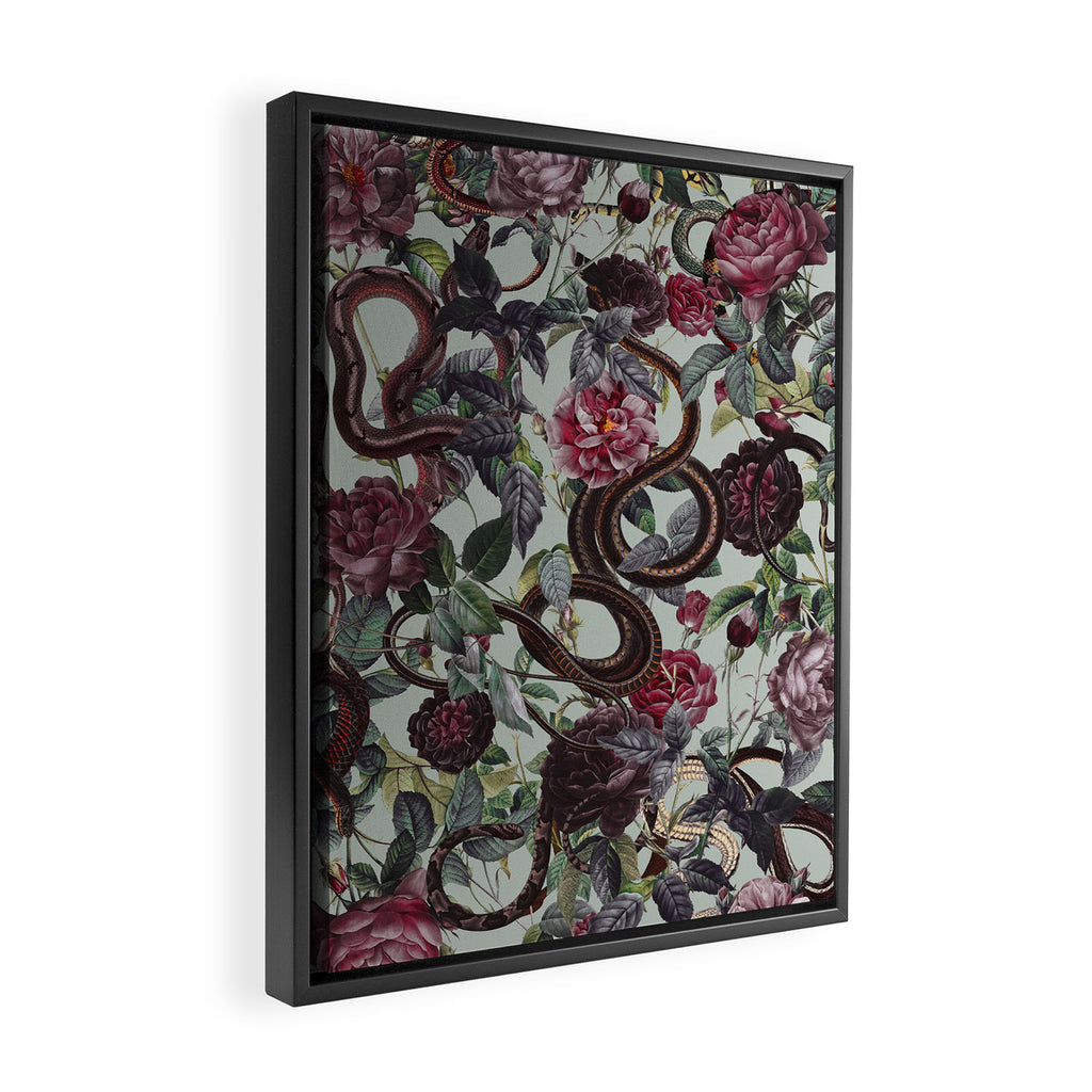 Snakes and Roses Framed Canvas Print Gallery Image 2