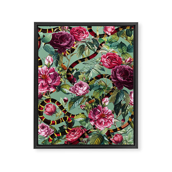 Snakes and Roses II Framed Canvas Print Gallery Image 1