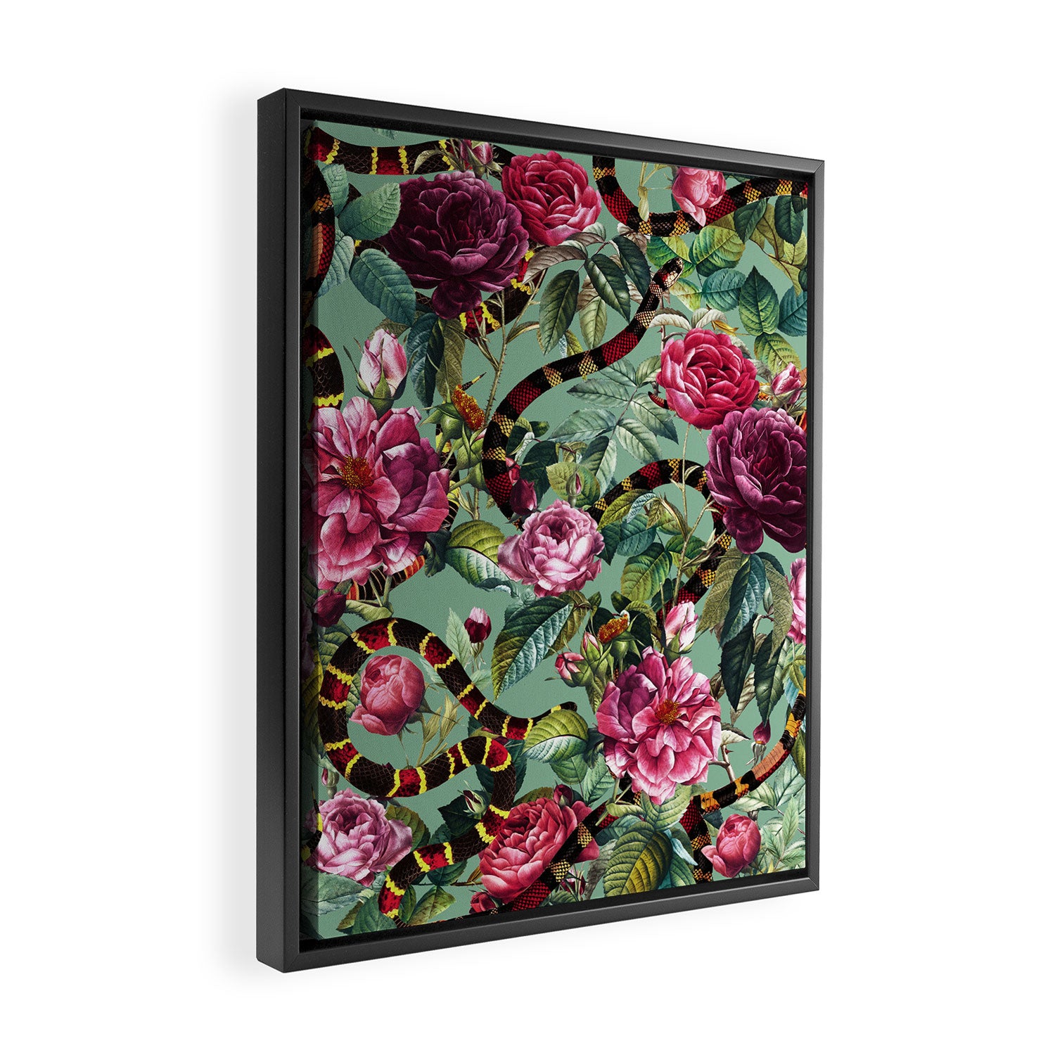 Snakes and Roses II Framed Canvas Print Gallery Image 2