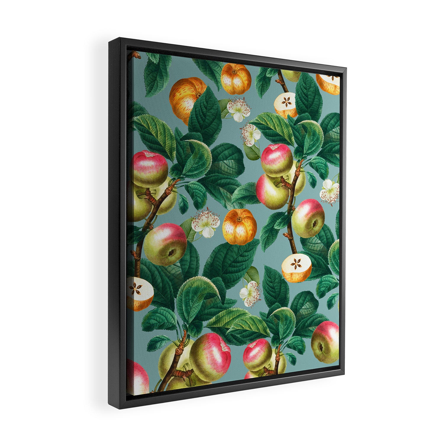 Spring Summer 2022 Fruits Pattern Framed Canvas Print Gallery Image 2