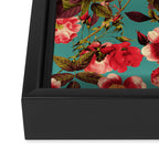 Spring Summer Floral Pattern Framed Canvas Print Gallery Image 3