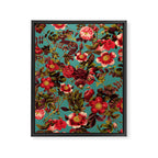 Spring Summer Floral Pattern Framed Canvas Print Gallery Image 6