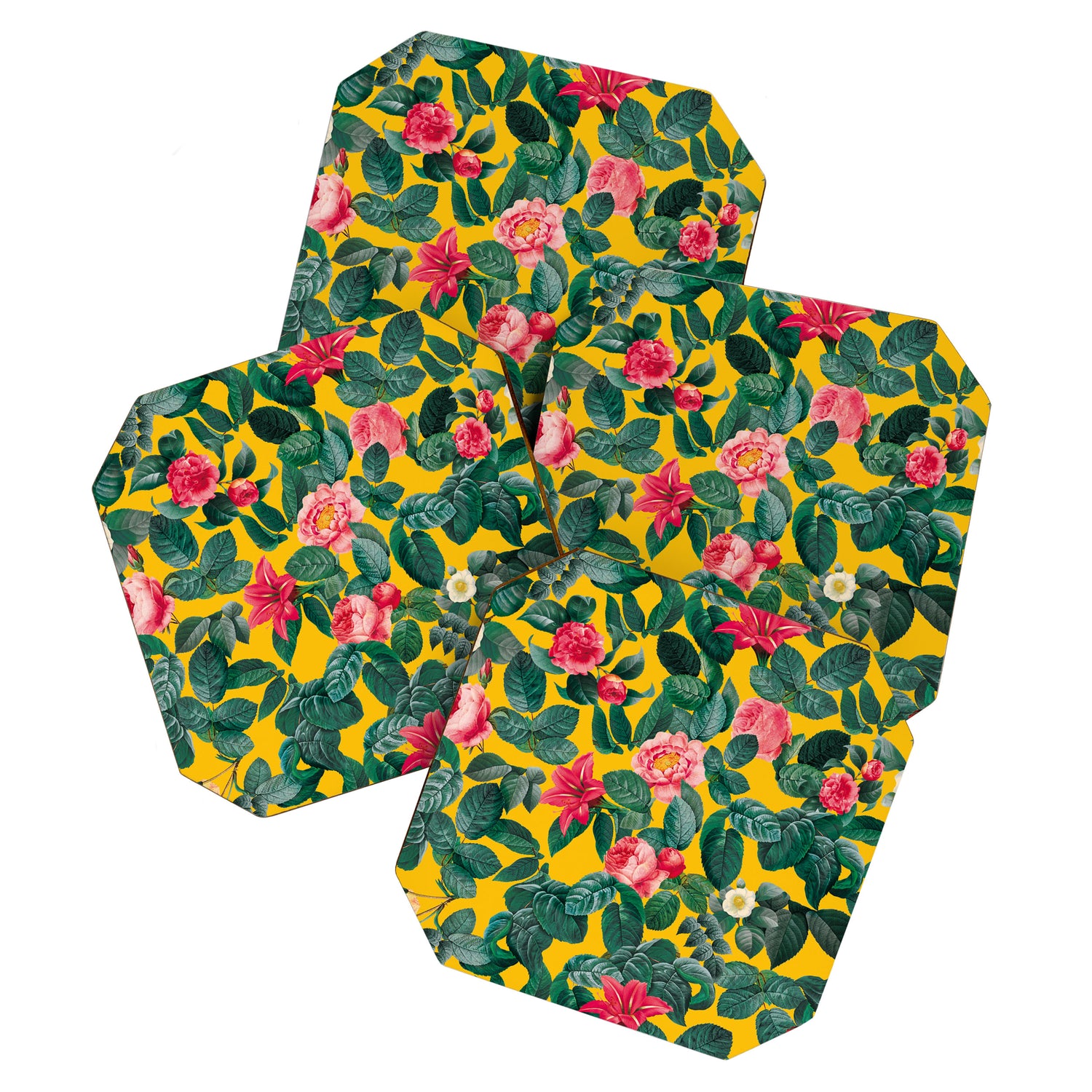 Summer Botanical Pattern Coaster Gallery Image 1