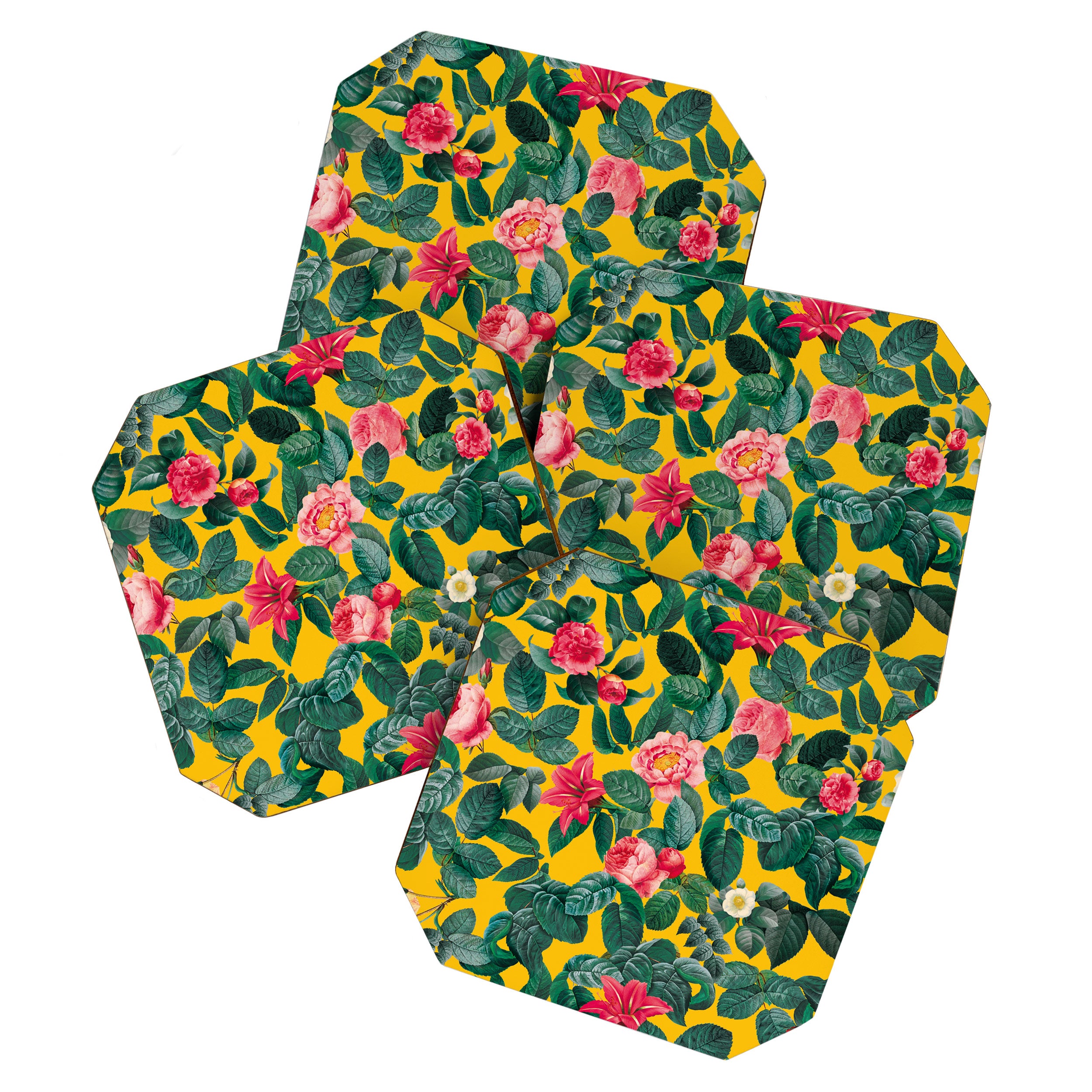 Summer Botanical Pattern Coaster Gallery Image 1