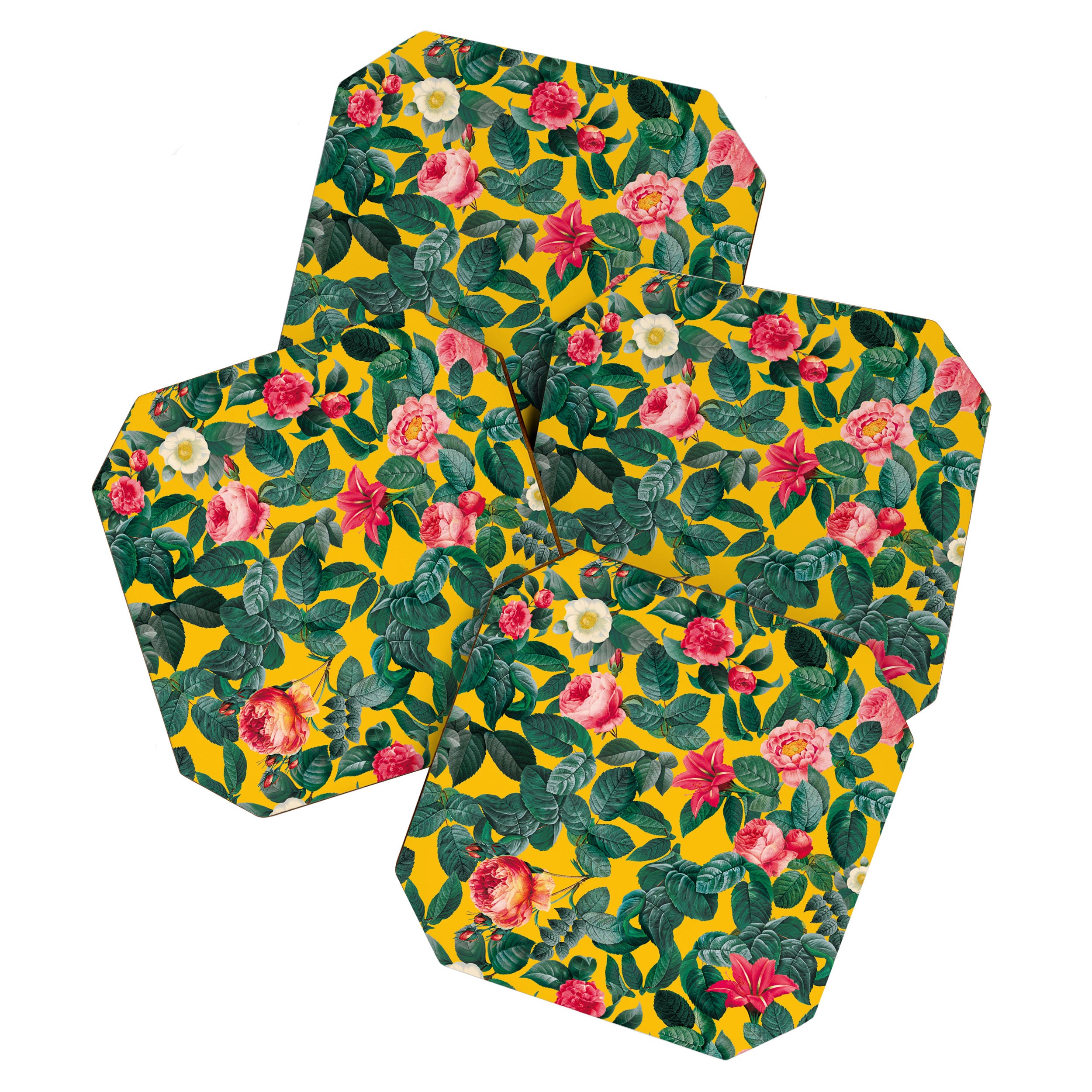 Summer Botanical Pattern Coaster Gallery Image 1