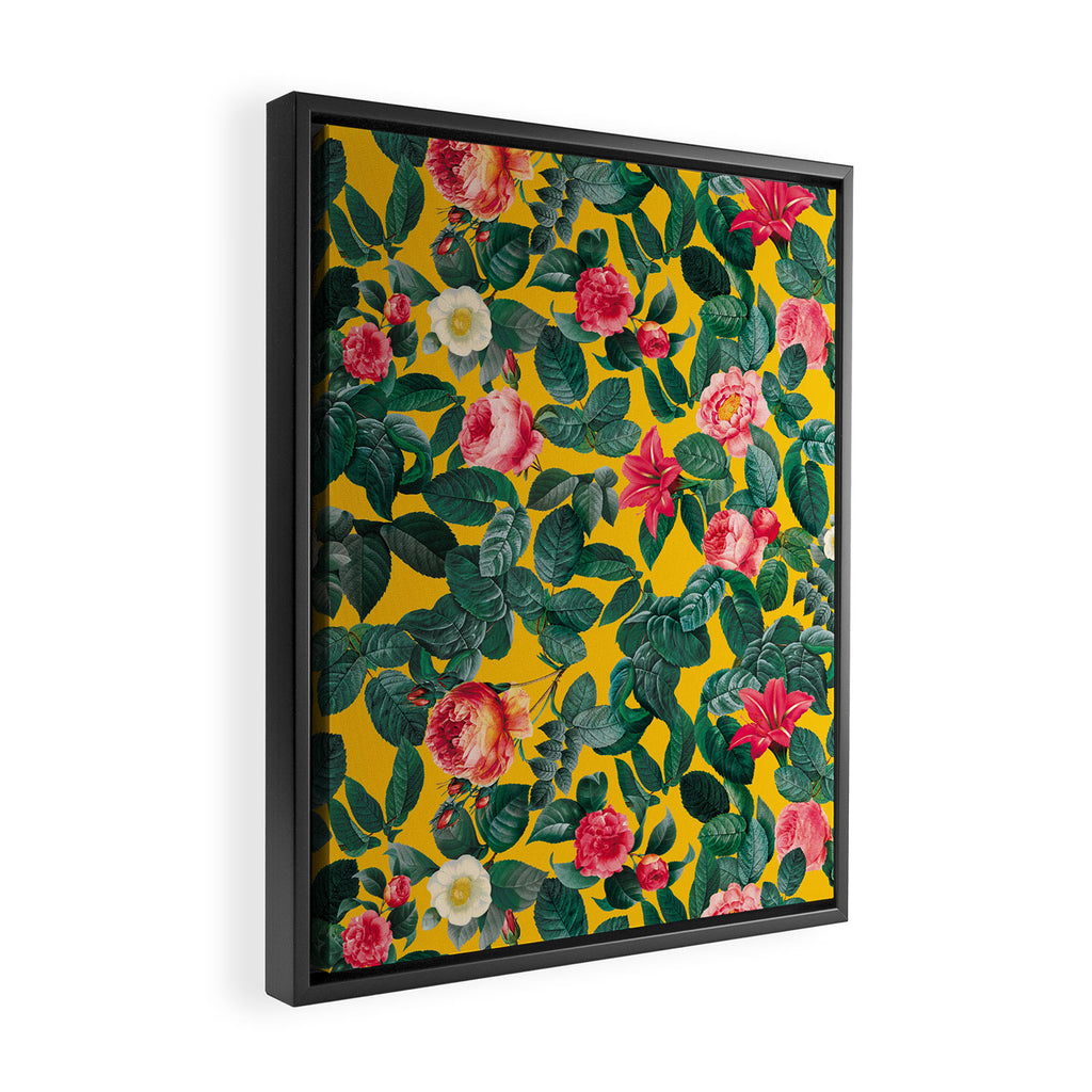 Summer Botanical Pattern Framed Canvas Print Gallery Image 2