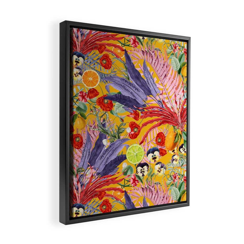Summer Tropical Garden Framed Canvas Print Gallery Image 2