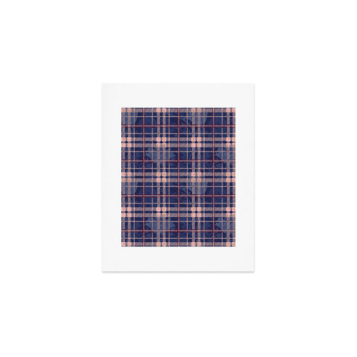 Tartan and Floral Texture Pattern Art Print Gallery Image 1