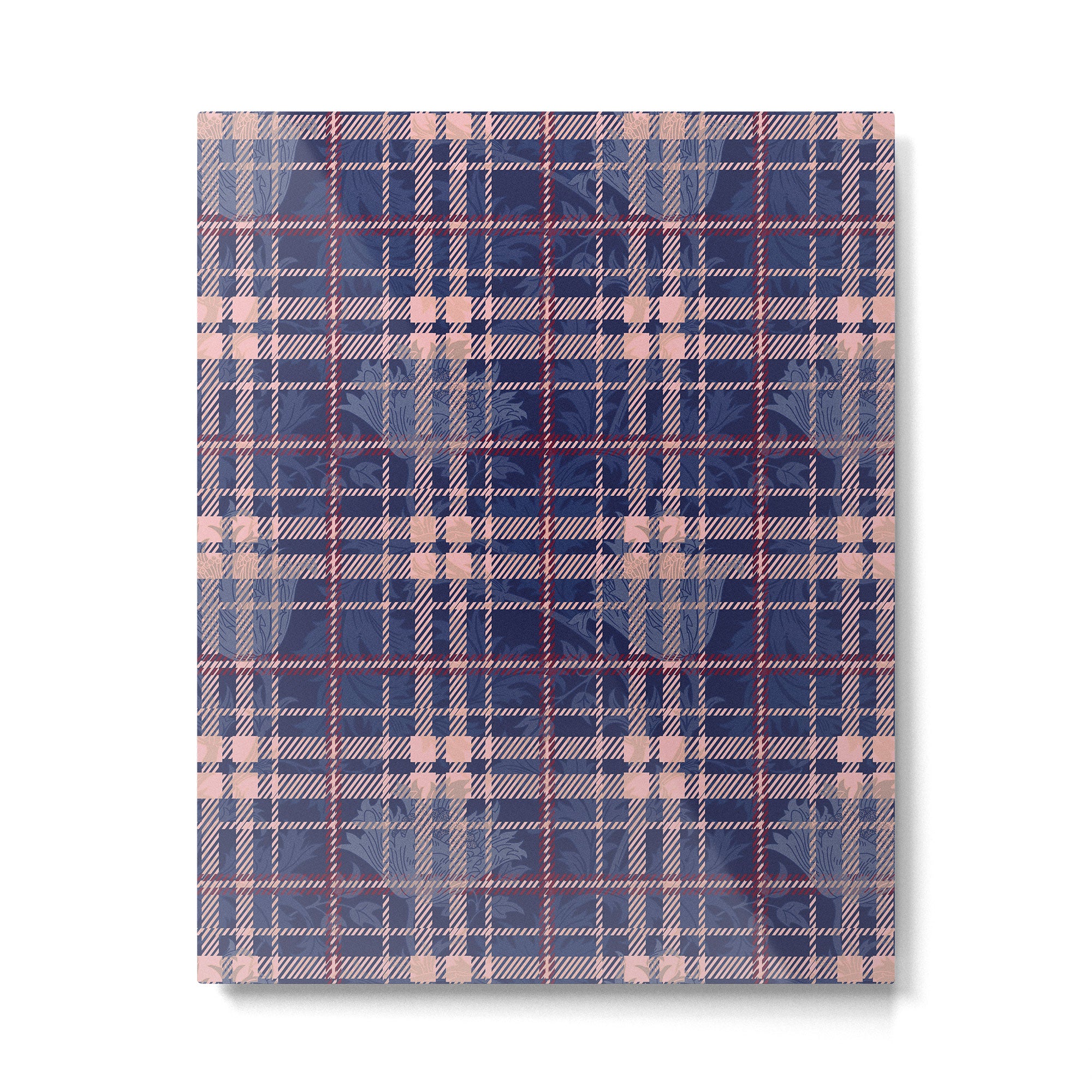 Tartan and Floral Texture Pattern Metal Print Gallery Image 6