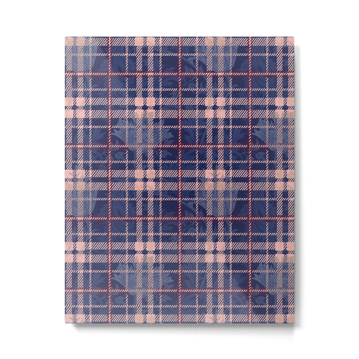 Tartan and Floral Texture Pattern Metal Print Gallery Image 1