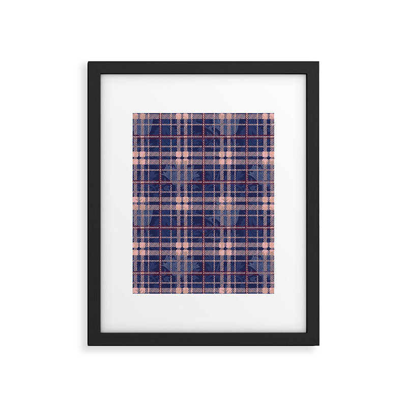 Tartan and Floral Texture Pattern Framed Art Print Gallery Image 6