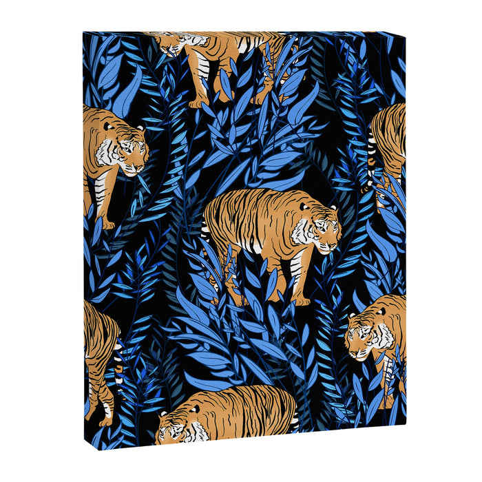 Tiger and leaf pattern Canvas Print Gallery Image 1
