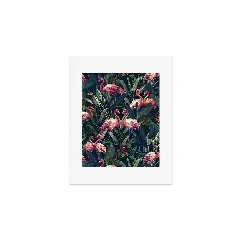 Tropical Flamingos Art Print Gallery Image 1